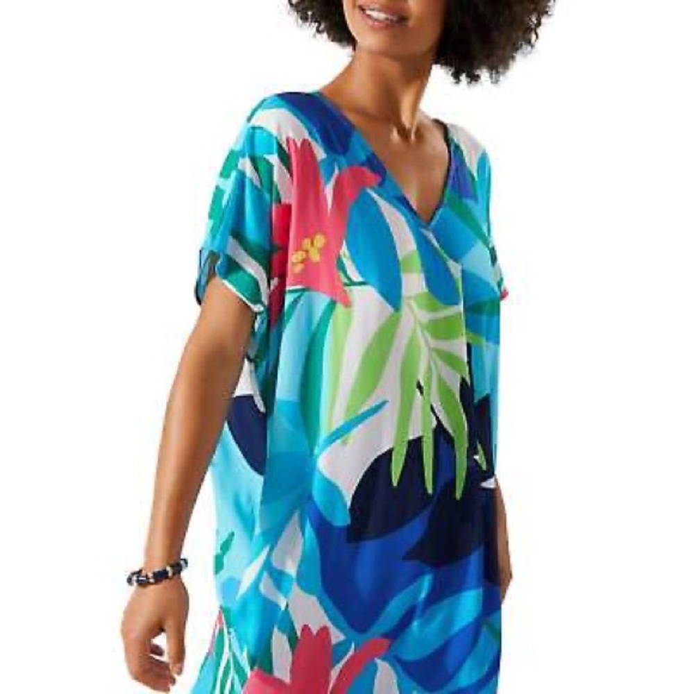 Tommy Bahama Paloma Palms Kaftan Tunic - Picture 4 of 13